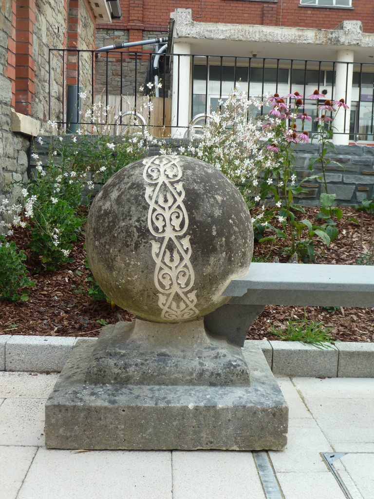 Carved finial bench